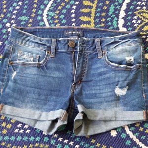 Aeropostale rolled hem distressed jean shorts
